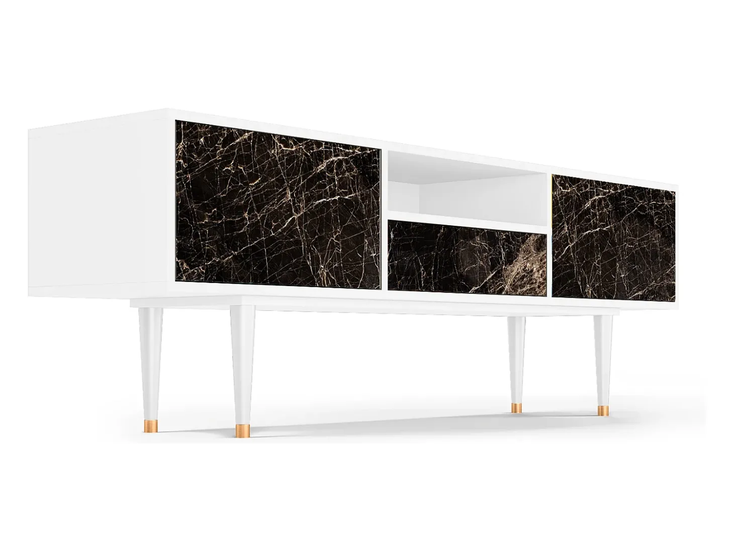 Mueble de TV - 170х59х41 cm - T6 - Night Abyss, Branco