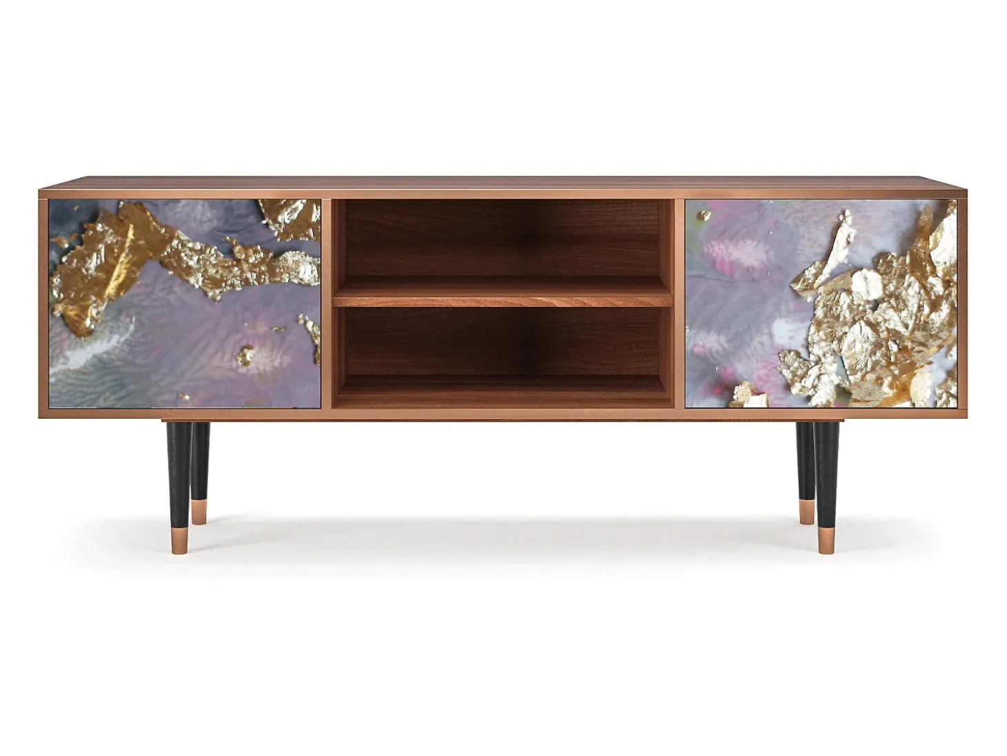 Mueble de TV - 170х69х48 cm - T2 - Planet Earth, Nogueira