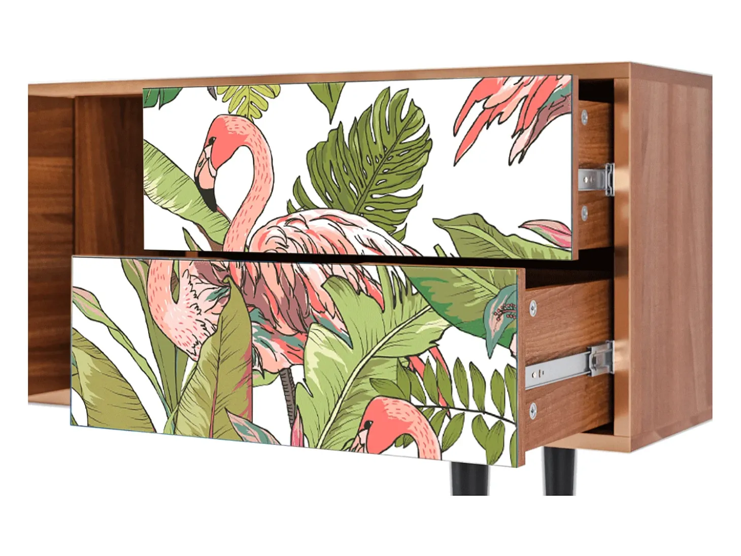 Mueble de TV - 170х69х48 cm - T1 - Sweet Flamingo, Nogueira