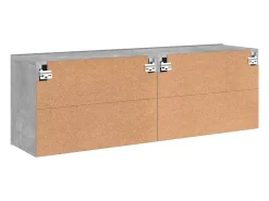 Móveis de parede para TV 2 pcs 60x30x41 cm cinzento cimento