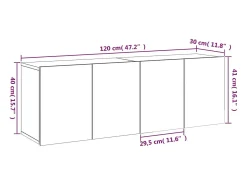 Móveis de parede para TV 2 pcs 60x30x41 cm cinzento cimento