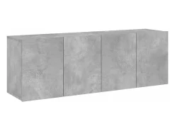 Móveis de parede para TV 2 pcs 60x30x41 cm cinzento cimento