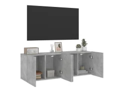 Móveis de parede para TV 2 pcs 60x30x41 cm cinzento cimento