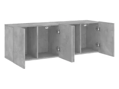 Móveis de parede para TV 2 pcs 60x30x41 cm cinzento cimento