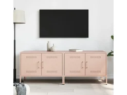 Móveis de TV 2 pcs 68x39x50,5 cm aço rosa PT756859