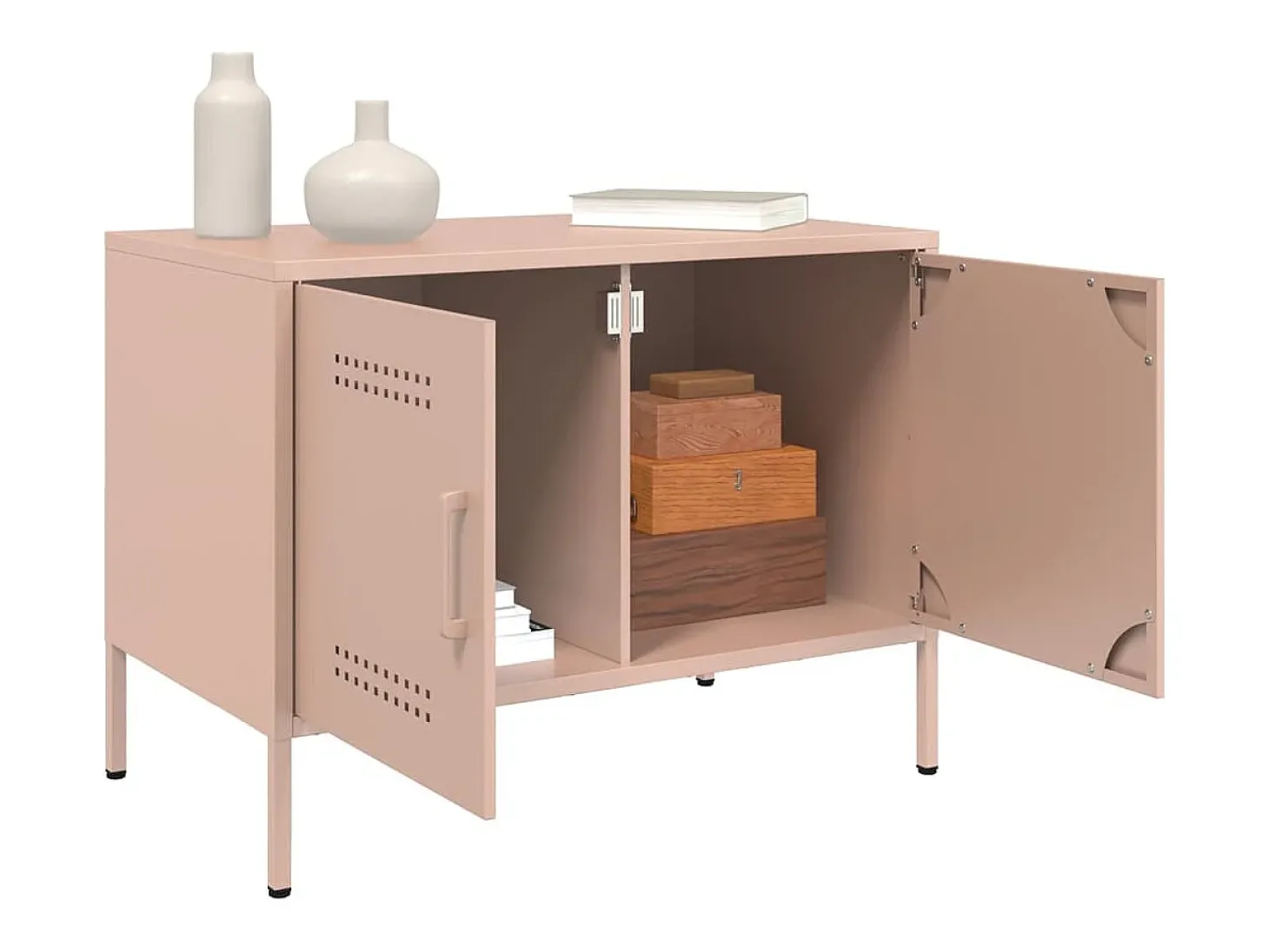Móveis de TV 2 pcs 68x39x50,5 cm aço rosa PT756859