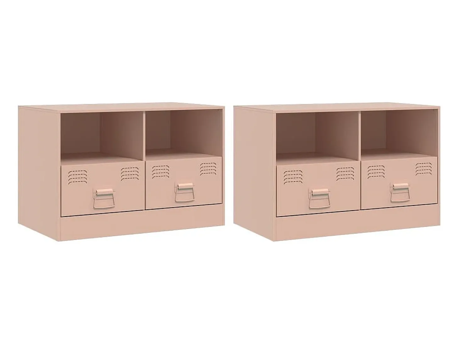 Móveis de TV 2 pcs 67x39x44 cm aço rosa PT322314