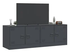 Móveis de TV 2 pcs 67x39x44 cm aço antracite PT811892