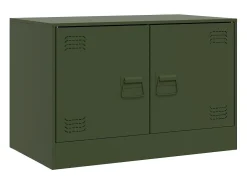 Móveis de TV 2 pcs 67x39x44 cm aço verde azeitona PT120190