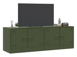 Móveis de TV 2 pcs 67x39x44 cm aço verde azeitona PT120190