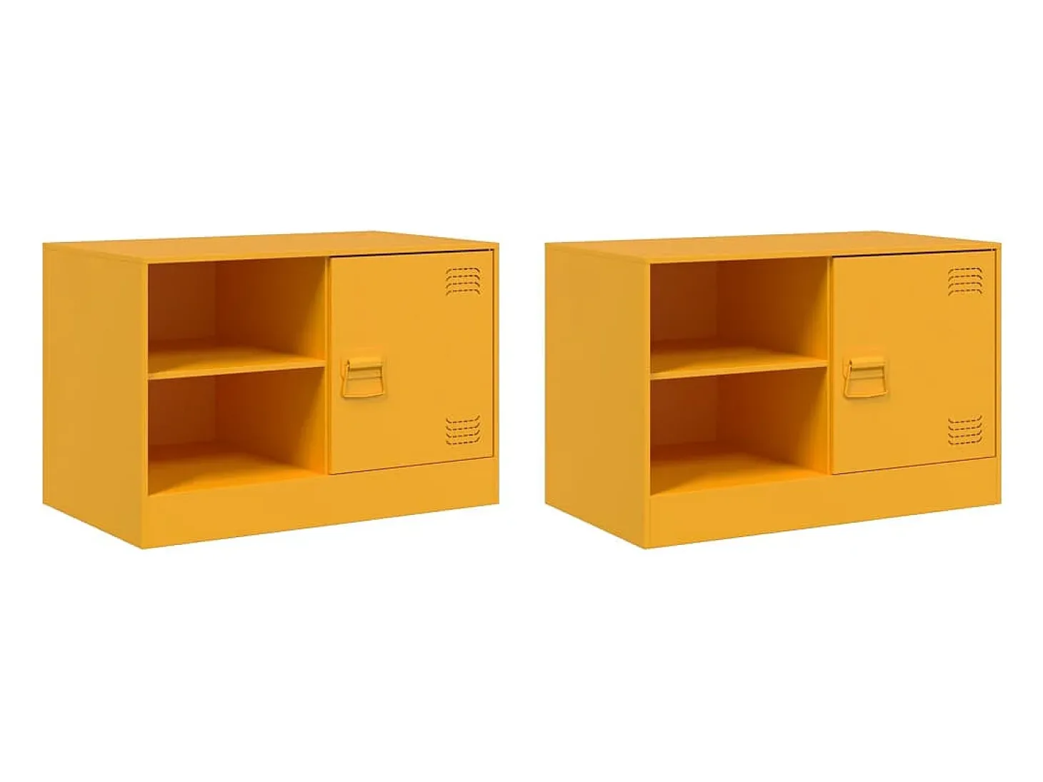 Móveis de TV 2 pcs 67x39x44 cm aço amarelo mostarda PT626829