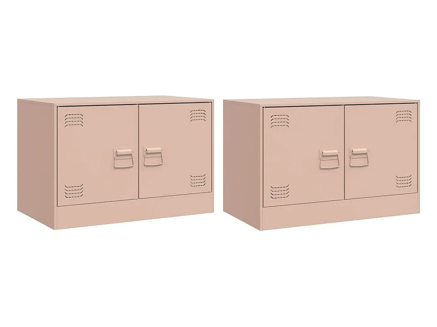 Móveis de TV 2 pcs 67x39x44 cm aço rosa PT225386