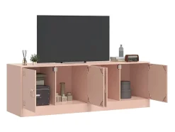 Móveis de TV 2 pcs 67x39x44 cm aço rosa PT225386