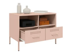 Móveis de TV 2 pcs 68x39x50,5 cm aço rosa PT456797