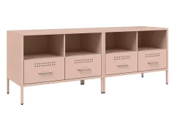 Móveis de TV 2 pcs 68x39x50,5 cm aço rosa PT456797
