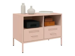 Móveis de TV 2 pcs 68x39x50,5 cm aço rosa PT456797