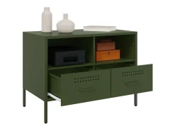 Móveis de TV 2 pcs 68x39x50,5 cm aço verde-azeitona PT405896