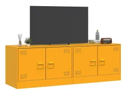 Móveis de TV 2 pcs 67x39x44 cm aço amarelo mostarda PT574536