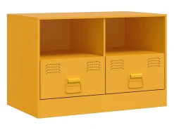 Móveis de TV 2 pcs 67x39x44 cm aço amarelo mostarda
