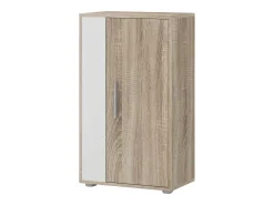 Móveis de TV para sala de estar e sala de jantar Kolm Nordic em carvalho Sonoma/branco com 3 portas e 2 prateleiras