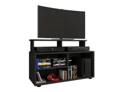 Móveis de TV VCM | Lowboard | Prateleira de TV com espaço de armazenamento suficiente | Dimensões A. 59 x L. 90 x P. 36 cm | Fernseh Furniture - Balansia (Black)