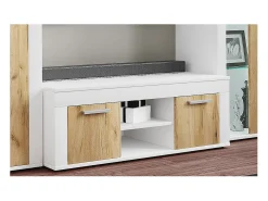Móveis de TV VCM | Lowboard | Prateleira TV | Dimensões A. 37 x L. 102 x P. 45 cm | Fernseh Móveis – Usilo L (Carvalho Branco / Mel)