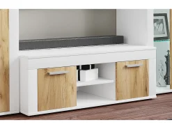 Móveis de TV VCM | Lowboard | Prateleira TV | Dimensões A. 37 x L. 102 x P. 45 cm | Fernseh Móveis – Usilo L (Carvalho Branco / Mel)