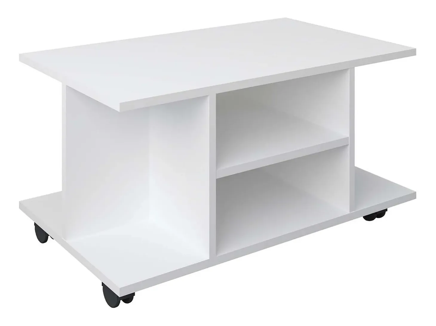 Móveis de TV VCM | Lowboard | Prateleira de TV com rodízios | Dimensões A. 40 x L. 80 x P. 40 cm | Fernseh Mobiliário - Findalo (Branco)