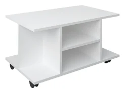 Móveis de TV VCM | Lowboard | Prateleira de TV com rodízios | Dimensões A. 40 x L. 80 x P. 40 cm | Fernseh Mobiliário - Findalo (Branco)
