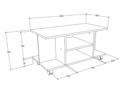 Móveis de TV VCM | Lowboard | Prateleira de TV com rodízios | Dimensões A. 40 x L. 80 x P. 40 cm | Fernseh Mobiliário - Findalo (Branco)