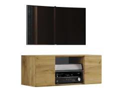 Móveis de TV VCM | Placa de parede | Pendura Lowboard | Dimensões A. 40 x L. 95 x P. 36 cm | Armário de parede - Jusa (carvalho mel)