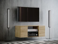 Móveis de TV VCM | Placa de parede | Pendura Lowboard | Dimensões A. 40 x L. 95 x P. 36 cm | Armário de parede - Jusa (carvalho Sonoma)