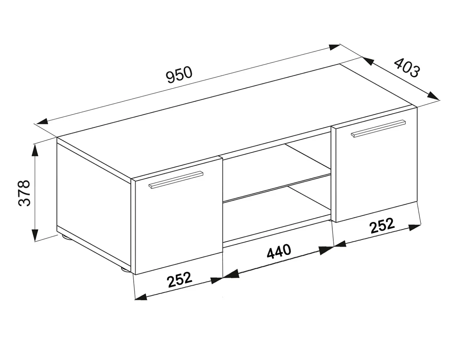 Móveis de TV VCM | Placa de parede | Pendura Lowboard | Dimensões A. 40 x L. 95 x P. 36 cm | Armário de parede - Jusa (Preto)