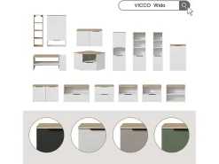 Móvel baixo para TV cinzento-bege 68x68x50 wido
