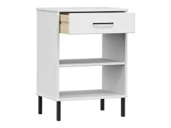 Móvel consola c/ pernas de metal pinho maciço OSLO branco PT514600
