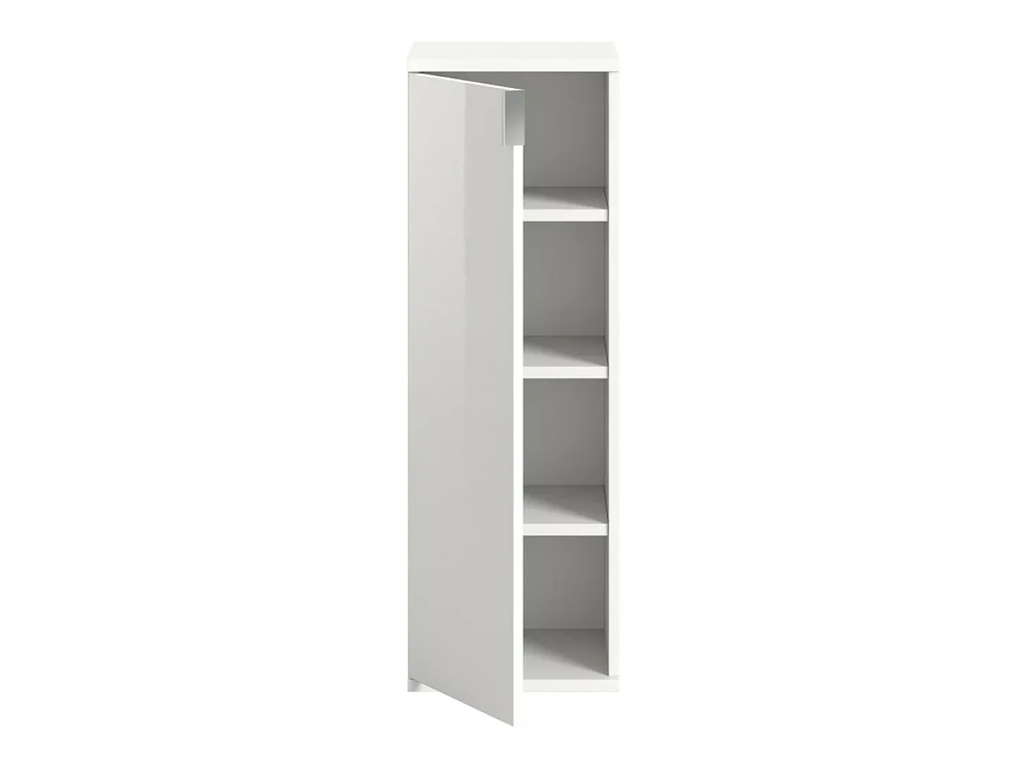 Móvel de Armazenamento BODITE – 1 porta – Branco laqueado – Compacto e moderno