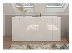 Móvel de Armazenamento BODITE – 1 porta – Branco laqueado – Compacto e moderno