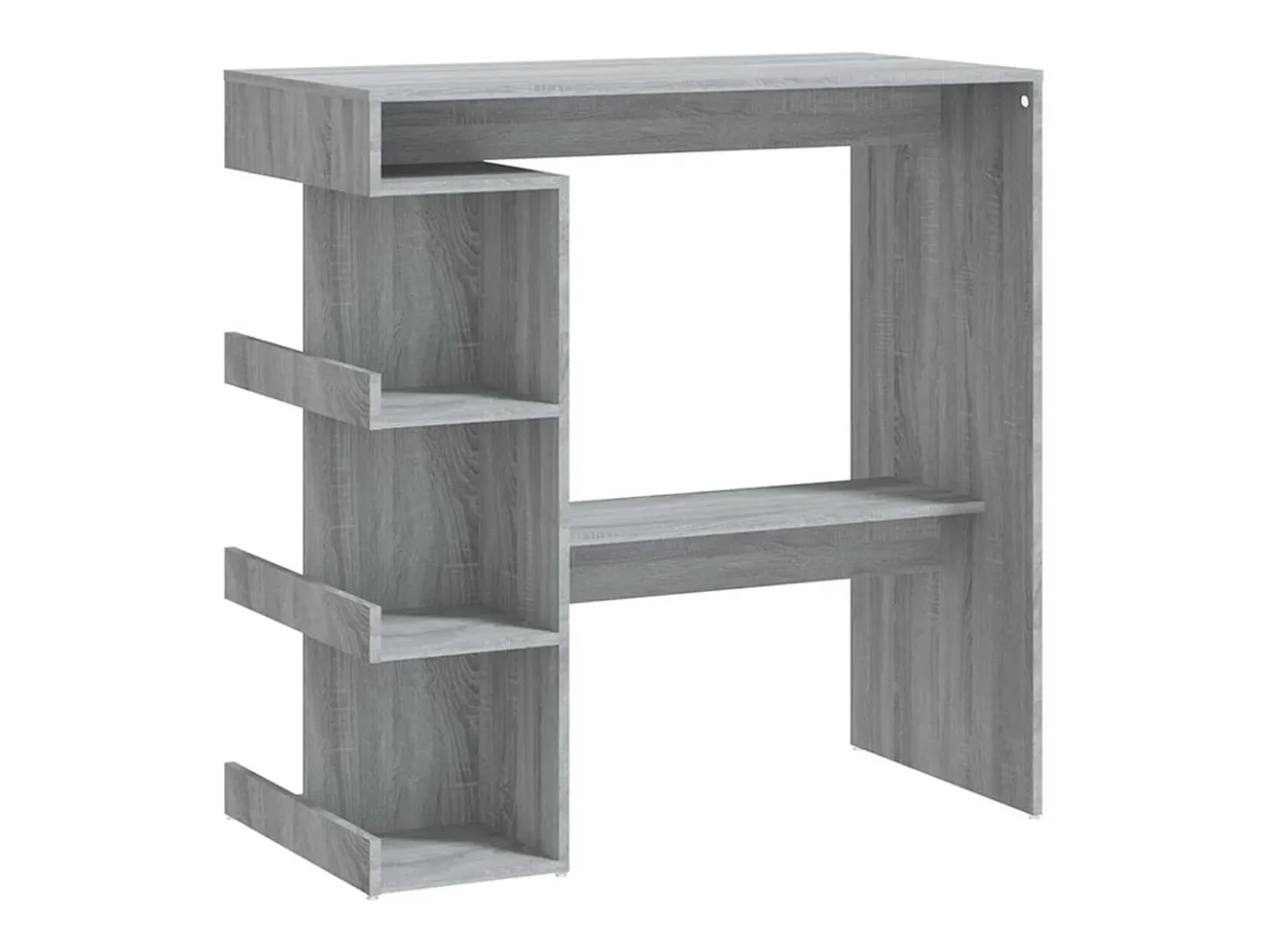 Móvel de bar c/ prateleiras 100x50x101,5cm carvalho sonoma cinza PT899927