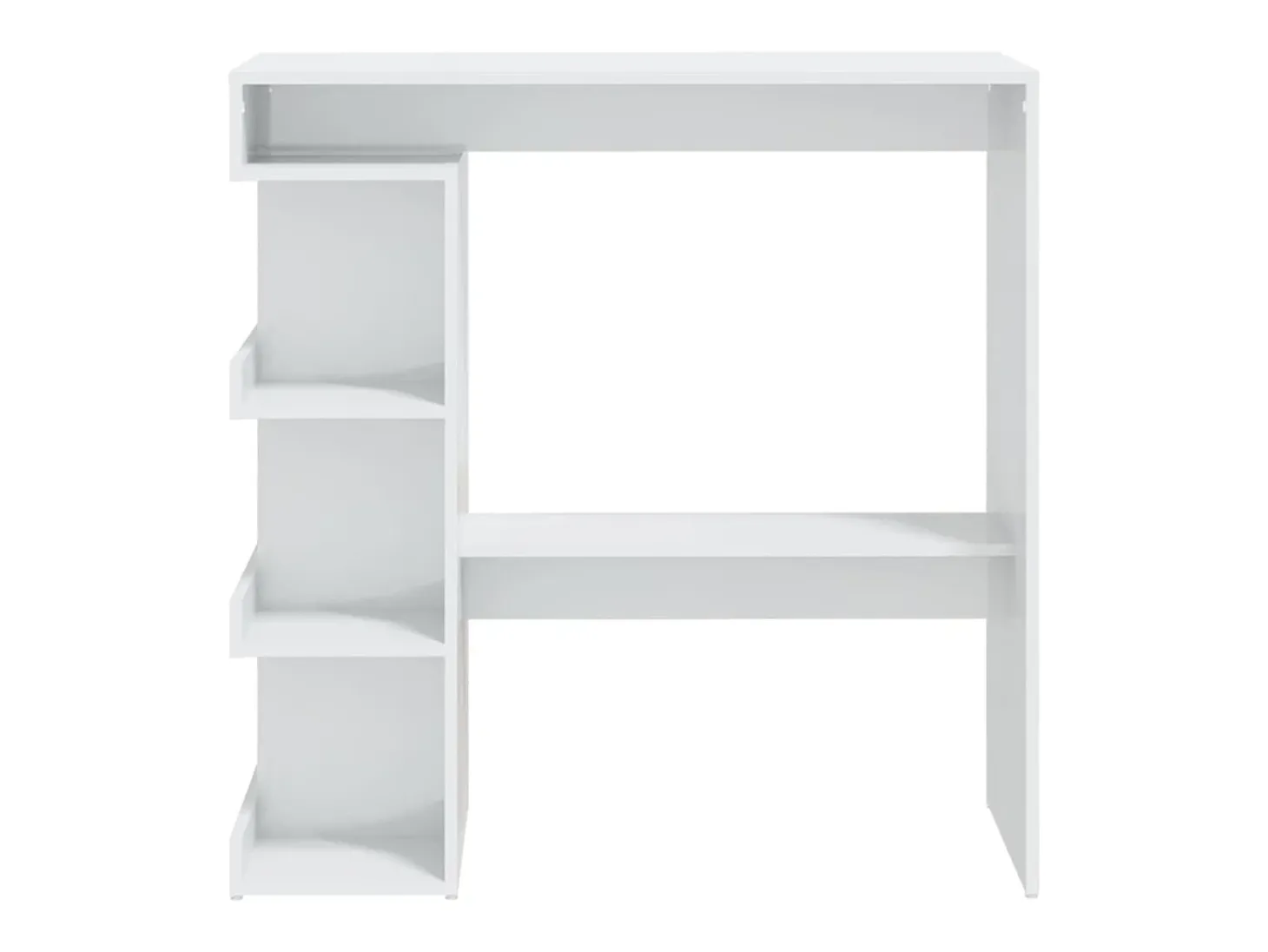 Móvel de bar c/ prateleiras 100x50x101,5 cm branco brilhante PT107051