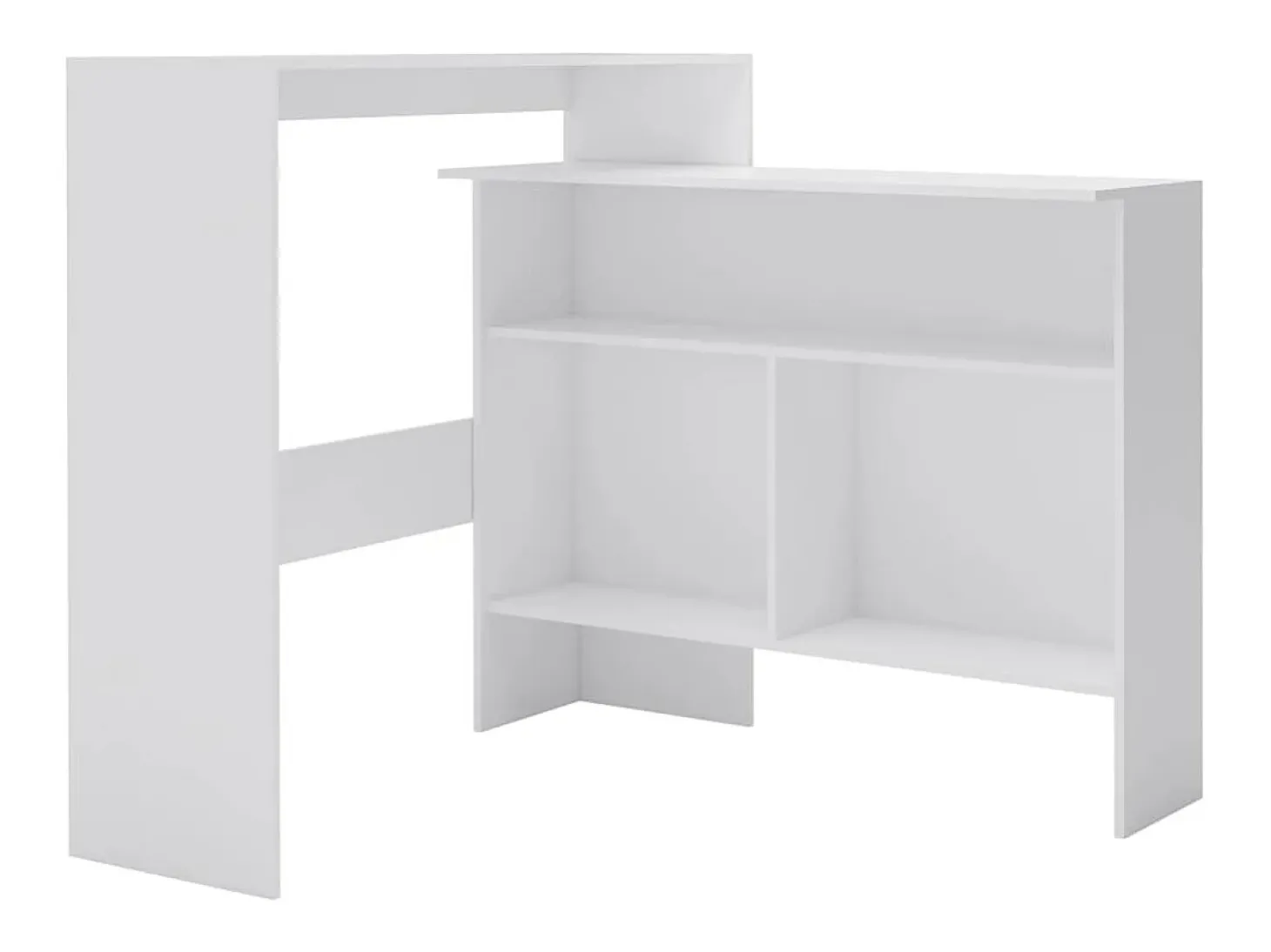 Móvel de bar com 2 tampos branco 130x40x120 cm PT589022