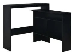 Móvel de bar com 2 tampos preto 130x40x120 cm PT126585
