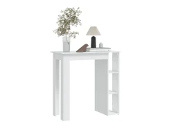 Móvel de bar com prateleiras derivados de madeira branco PT891228