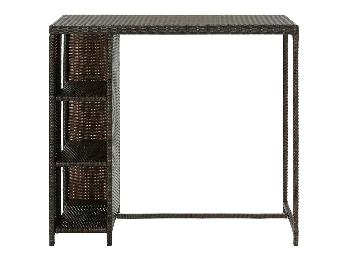 Móvel de bar com prateleiras 120x60x110 cm vime PE castanho PT329964