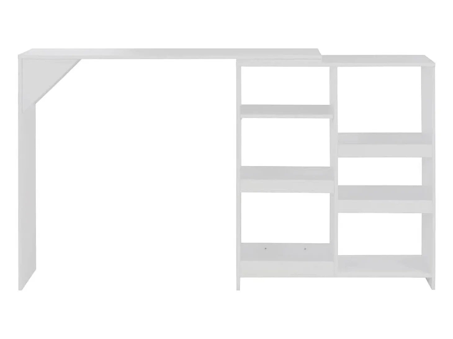 Móvel de bar com prateleira movível branco 138x39x110 cm PT821582