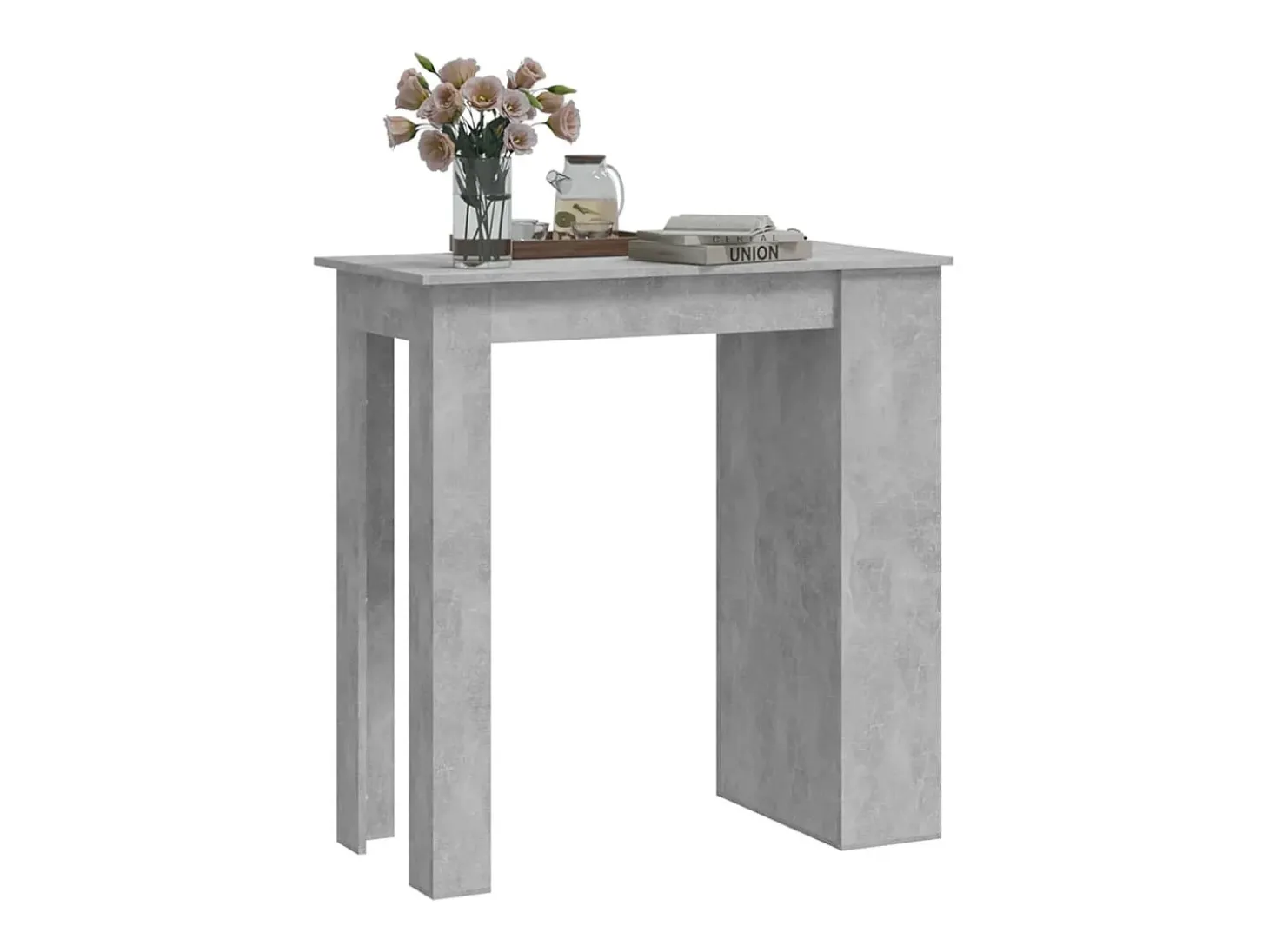 Móvel de bar com prateleira 102x50x103,5 cm cinza cimento PT794328