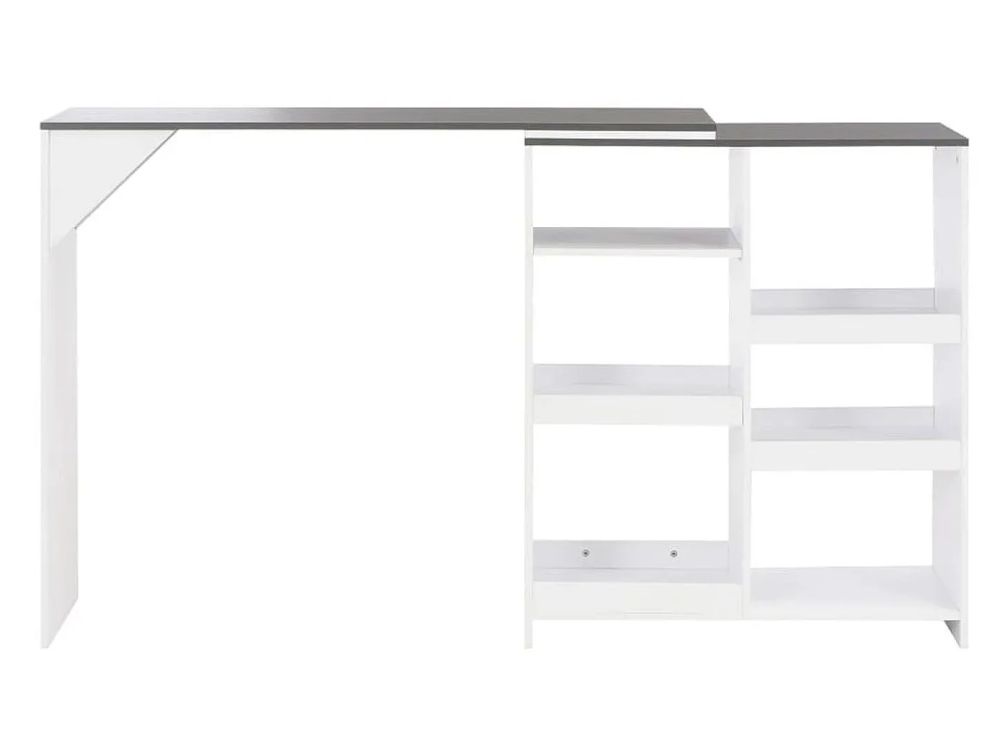 Móvel de bar com prateleira movível branco 138x39x110 cm PT922594