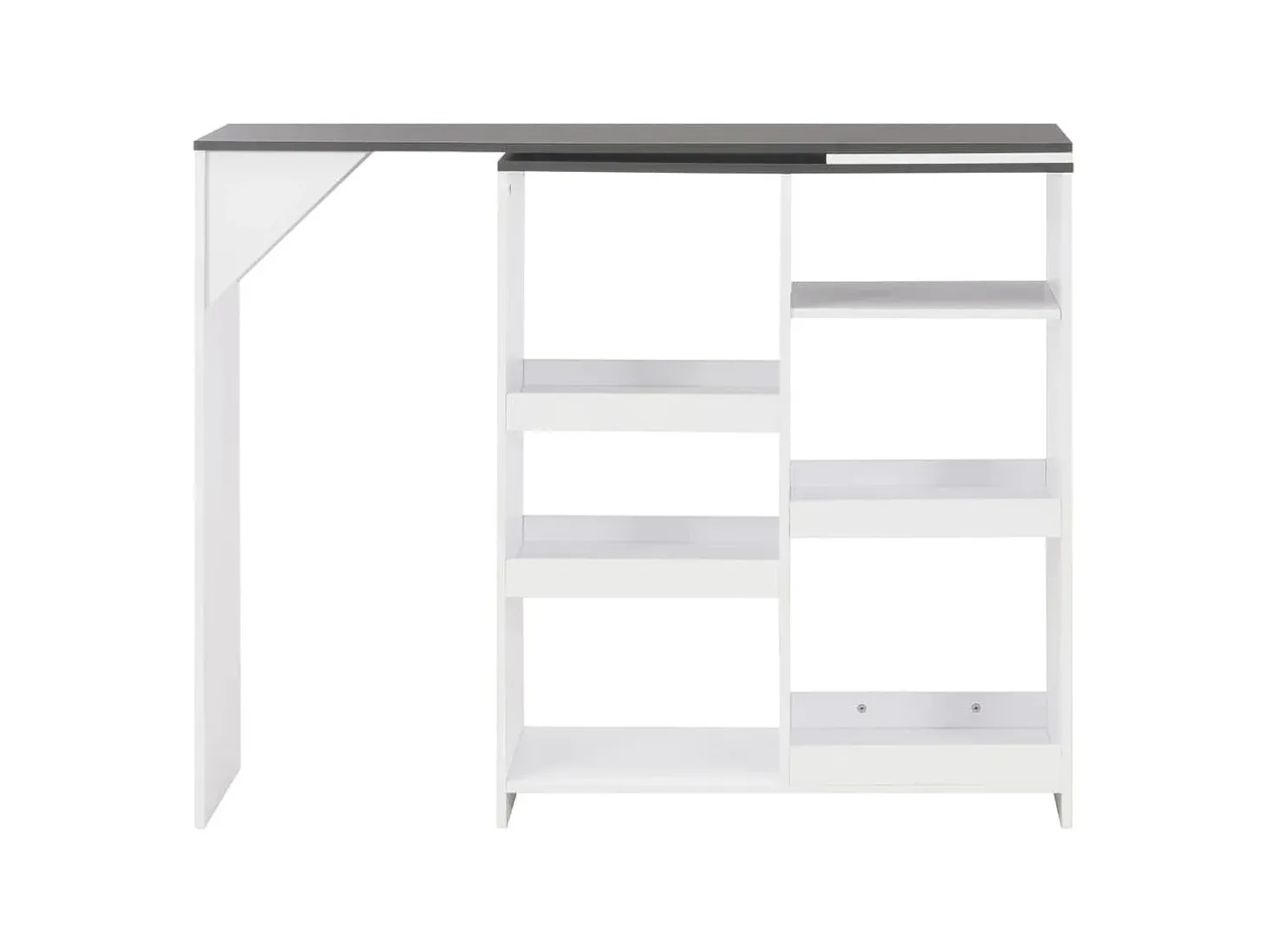 Móvel de bar com prateleira movível branco 138x39x110 cm PT922594