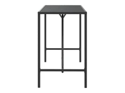 Móvel de bar com tampo de vidro 180x70x110 cm vime PE preto PT651435