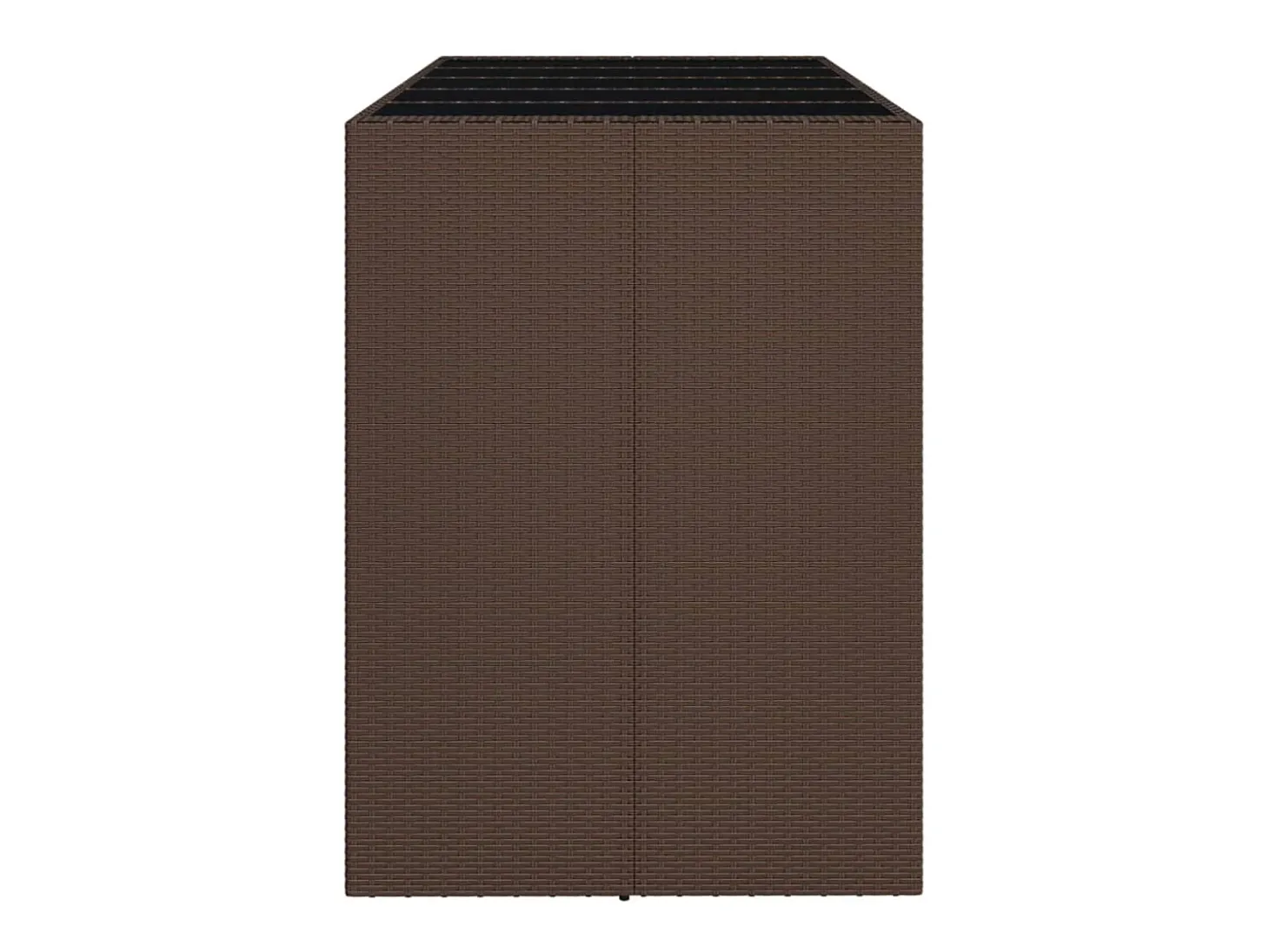 Móvel de bar com tampo de vidro 185x80x110 cm vime PE castanho PT706466