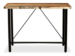 Móvel de bar em madeira reciclada maciça 120x60x107 cm PT738940